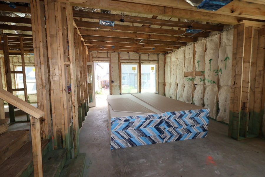 In-progress construction of a new home in Brookewater - Terrace Collection, Rosenberg, TX (Image 13). In-progress construction of a new home in Brookewater - Terrace Collection, Rosenberg, TX (Image 13).