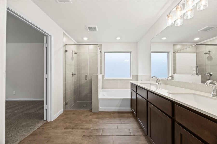 Furnished interior view inside a new home in Enclave at Dobbin, Magnolia (Image 16). Furnished interior view inside a new home in Enclave at Dobbin, Magnolia (Image 16).