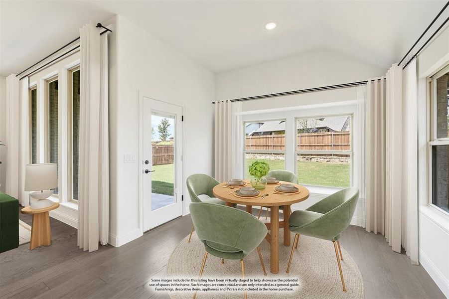 Furnished interior view inside a new home in Willow Wood Classic 50, McKinney (Image 5). Furnished interior view inside a new home in Willow Wood Classic 50, McKinney (Image 5).