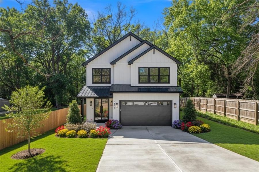 Front exterior of a new home in , Hoschton, GA, highlighting curb appeal (Image 29). Front exterior of a new home in , Hoschton, GA, highlighting curb appeal (Image 29).