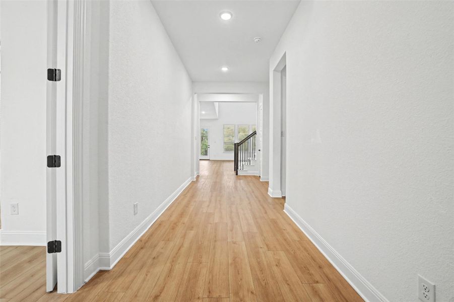 View from inside front door