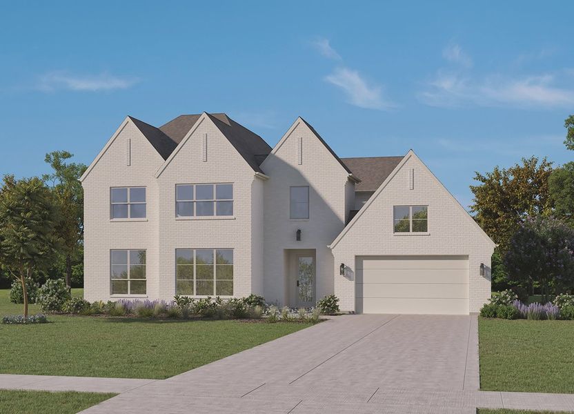 Representative exterior photo of a completed home built from the The Bandera by Homebound in Park Place, Prosper, TX (Image 10). Representative exterior photo of a completed home built from the The Bandera by Homebound in Park Place, Prosper, TX (Image 10).
