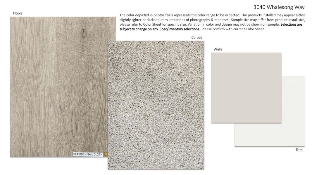 Sample of building materials used in homes in Leander Estates, Leander (Image 3).