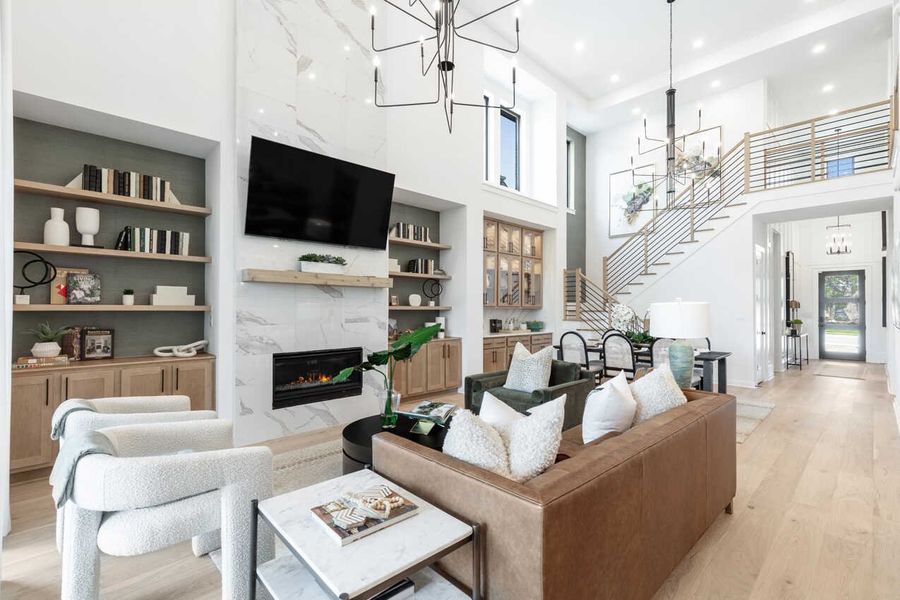 Representative furnished interior of a home built from the Fordham Plan by Highland Homes in Wellington: Artisan Series - 50ft lots, Fort Worth (Image 15).