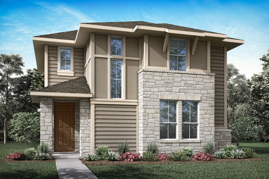Representative exterior photo of a completed home built from the Palomino by Tri Pointe Homes in Painted Tree, McKinney, TX (Image 6).