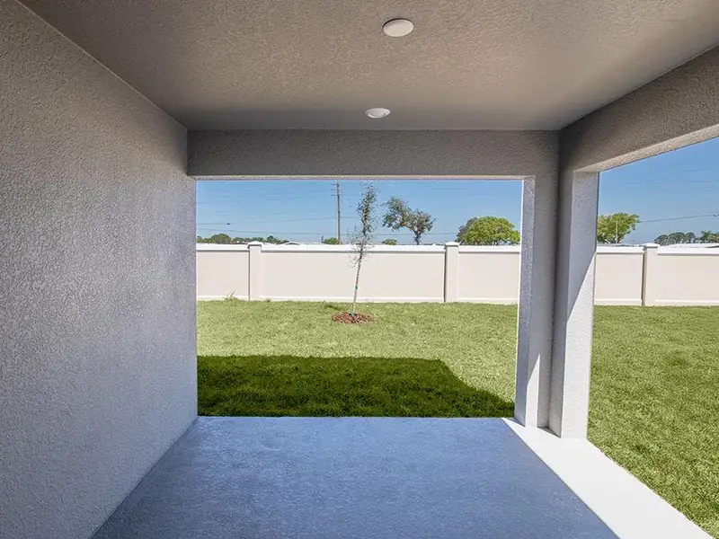 Situated on the perimeter of the community, enjoy outdoor living on your lanai with the privacy of no backyard neighbors. Situated on the perimeter of the community, enjoy outdoor living on your lanai with the privacy of no backyard neighbors.