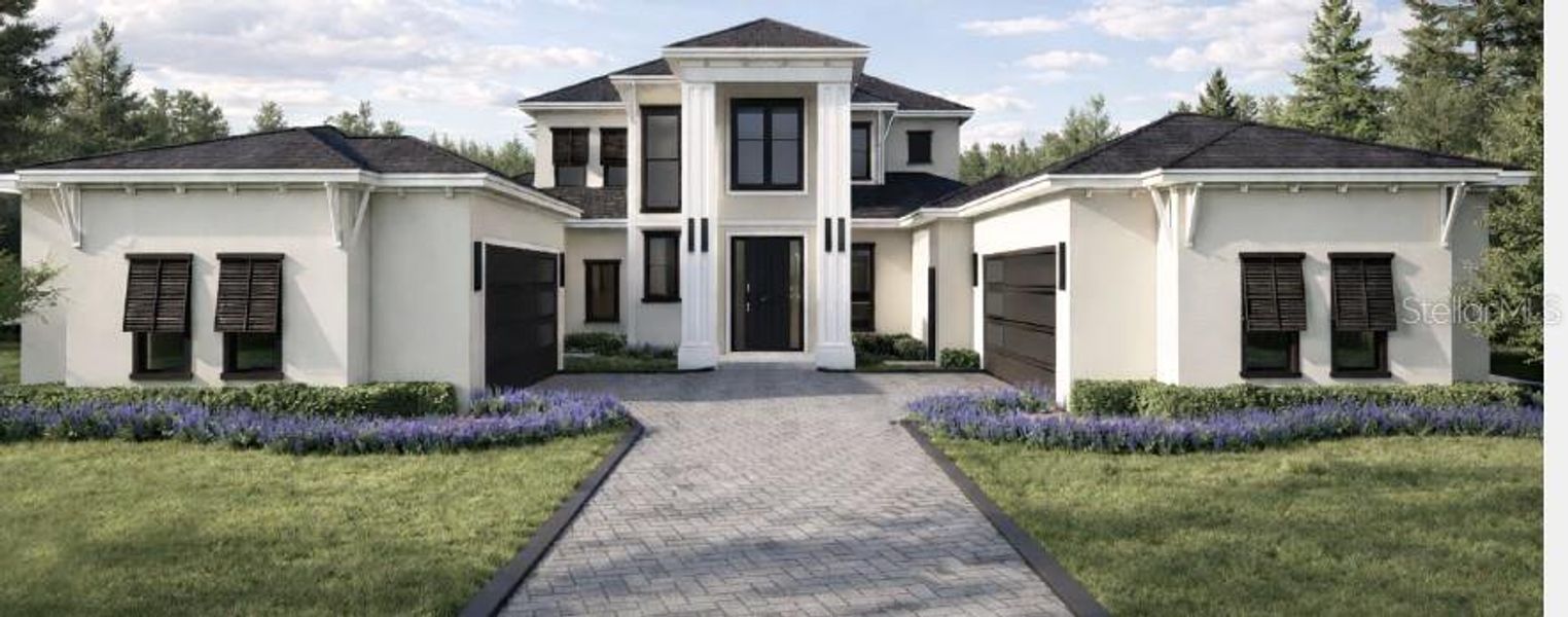 Front exterior of a new home in , Montverde, FL, highlighting curb appeal (Image 1). Front exterior of a new home in , Montverde, FL, highlighting curb appeal (Image 1).