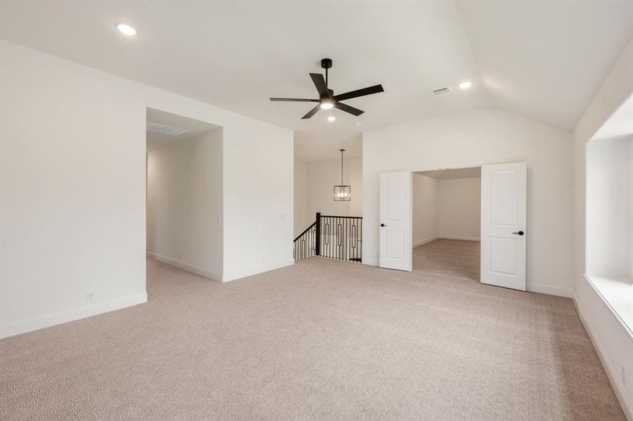 Spacious, unfurnished interior of a new home in Windsong Ranch Classic 61, Prosper (Image 26). Spacious, unfurnished interior of a new home in Windsong Ranch Classic 61, Prosper (Image 26).