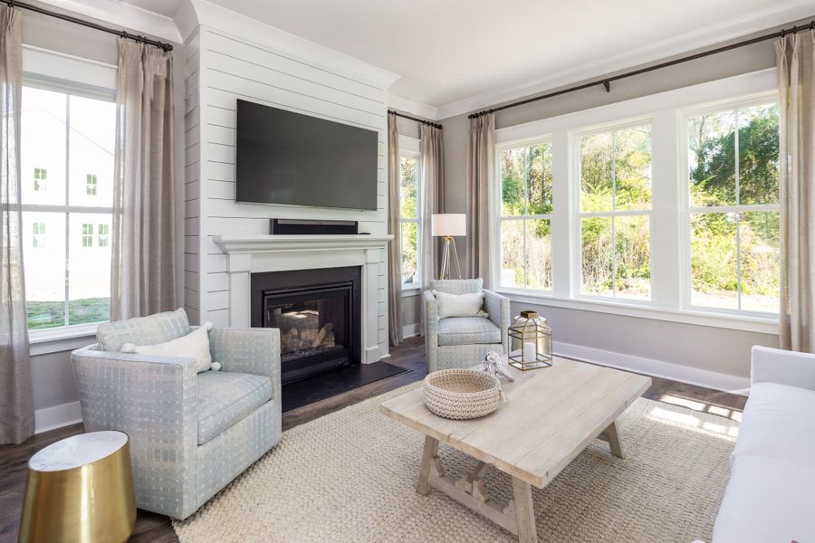 Furnished interior view inside a new home in Sweetgrass at Summers Corner: Row Collection, Summerville (Image 4).