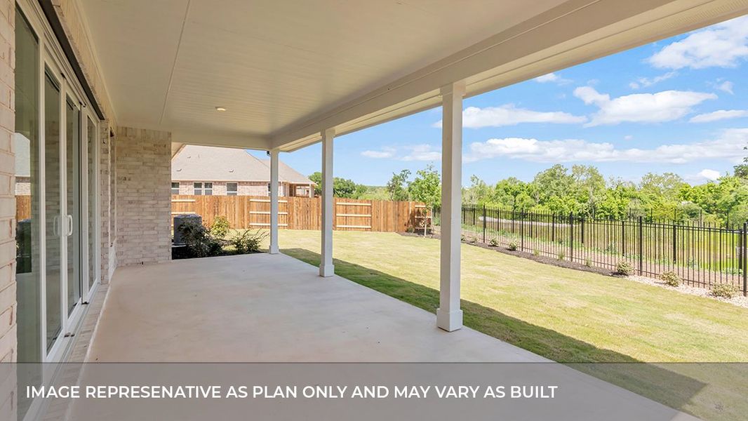 Exterior details and patio area of a home in Rosenbusch Ranch, Leander (Image 3).