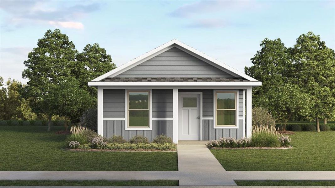 Front exterior of a new home in Cartwright Mays, Crandall, TX, highlighting curb appeal (Image 2). Front exterior of a new home in Cartwright Mays, Crandall, TX, highlighting curb appeal (Image 2).