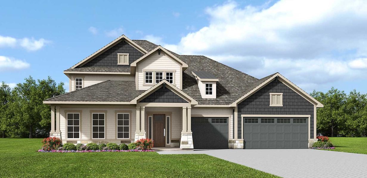 Representative exterior photo of a completed home built from the Harper - Hidden Creek by MasterCraft Builder Group in SilverLeaf, St. Augustine, FL (Image 24).