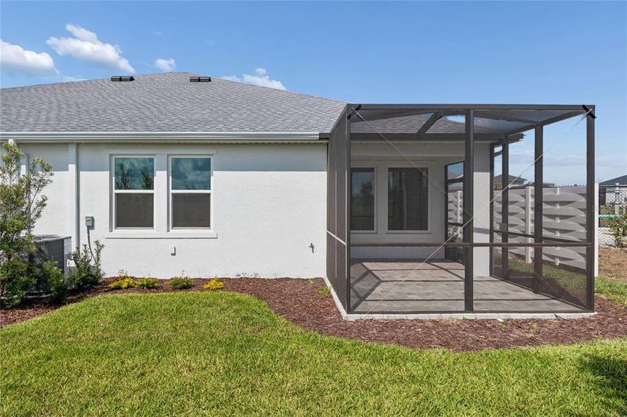 Exterior details and patio area of a home in Gracewater at Sarasota, Sarasota (Image 21).