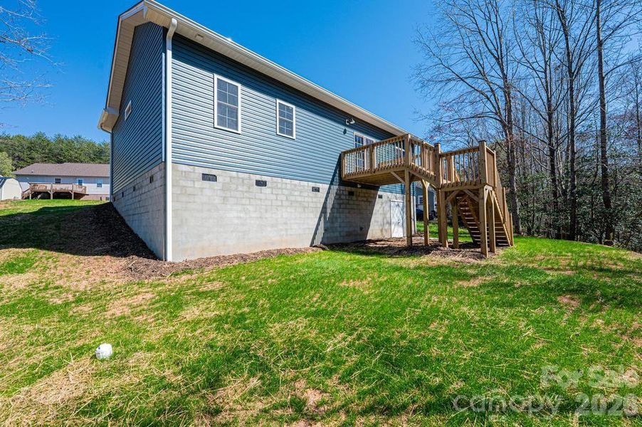 Exterior details and patio area of a home in , Hickory (Image 14).