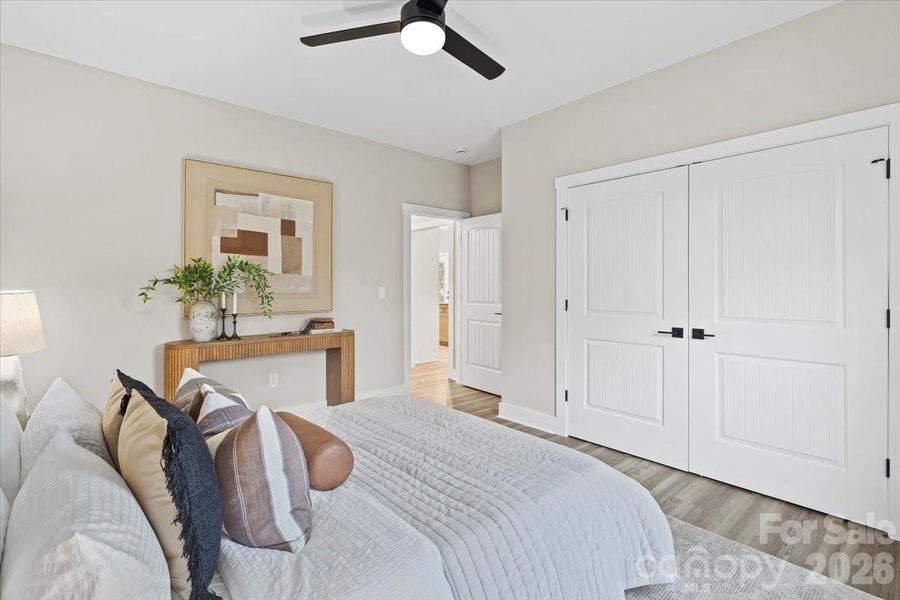 Photo of nearly identical home so you can see the space with furniture.