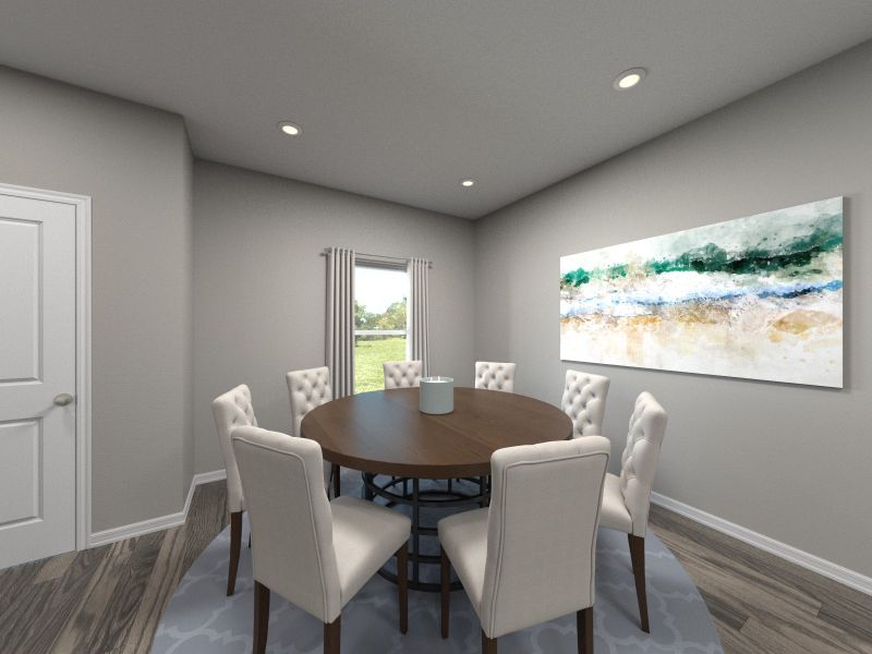 Furnished interior view inside a new home in Colony at Cole Springs - Arbor Collection, Buda (Image 4). Furnished interior view inside a new home in Colony at Cole Springs - Arbor Collection, Buda (Image 4).