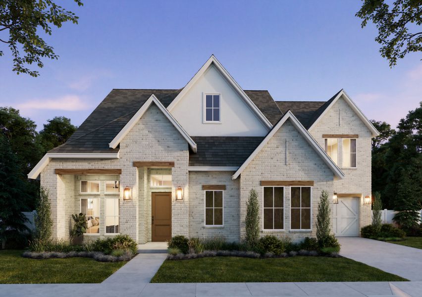 Representative exterior photo of a completed home built from the Kimball by Southgate Homes in Windsong Ranch 71' Series, Prosper, TX (Image 5).