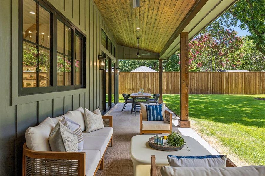 Exterior details and patio area of a home in , Dallas (Image 27). Exterior details and patio area of a home in , Dallas (Image 27).