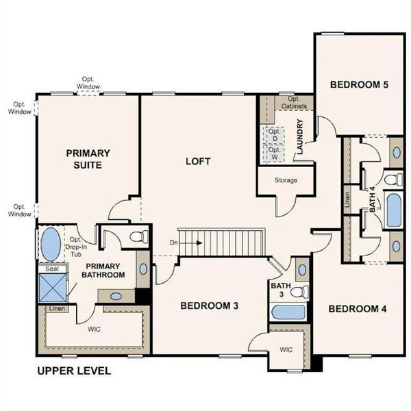 2D floor plan layout of this home in Oakhurst Manor, McDonough, GA (Image 3).