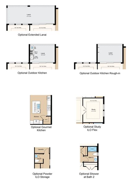 2D floor plan layout of this home in Esplanade at McKinnon Groves, Winter Garden, FL (Image 5).