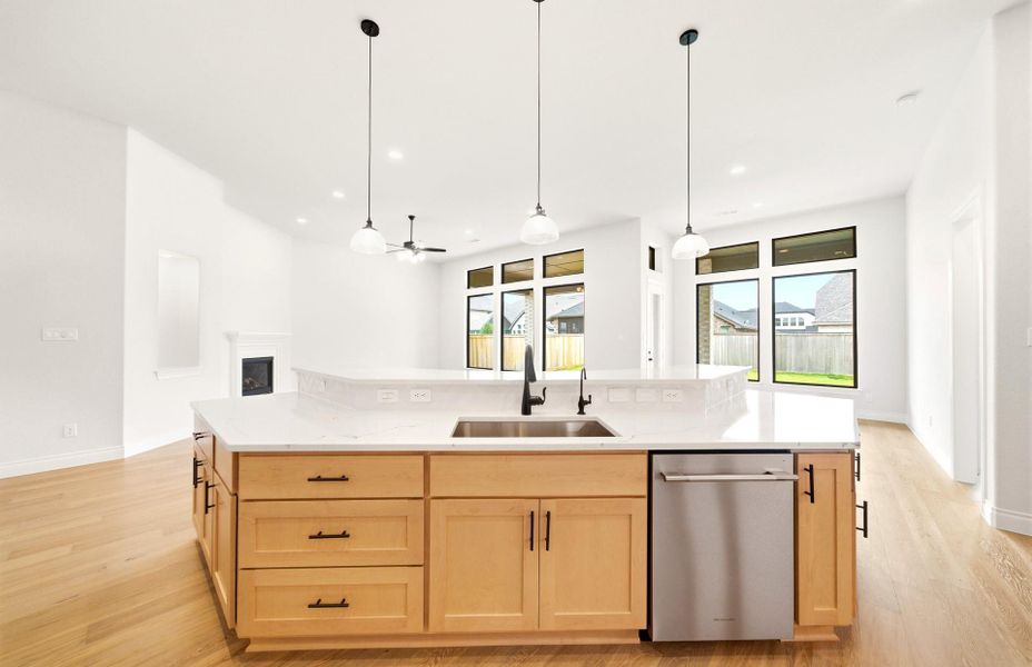 Furnished interior view inside a new home in Bridgeland 60′, Cypress (Image 7).