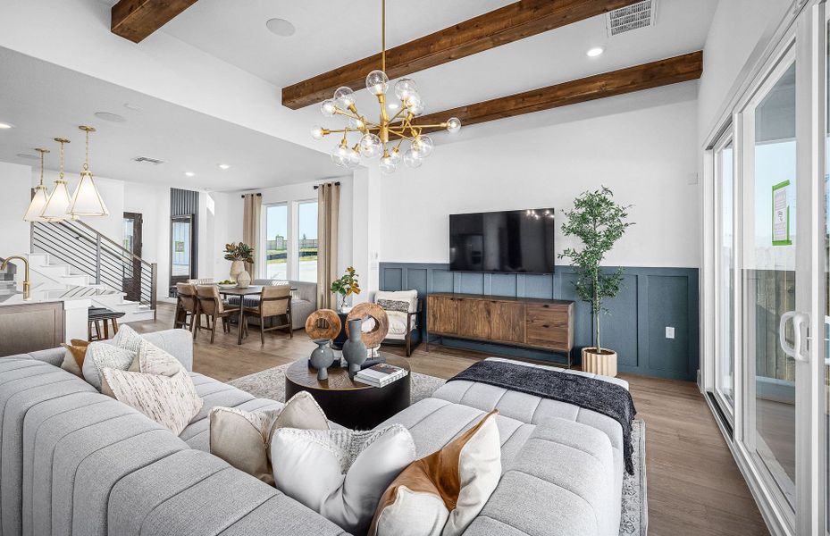 Representative furnished interior of a home built from the Maroon by Pulte Homes in Cameron Place, Austin (Image 10).