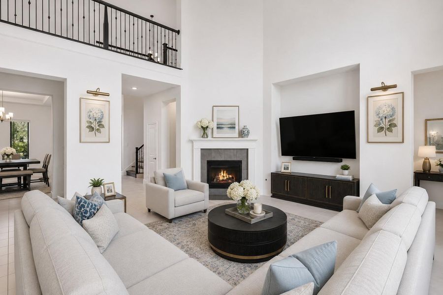Your open and inviting living area was designed to be perfect for entertaining or relaxing. Features an expansive, light-filled layout ideal for hosting gatherings or unwinding at home. - Photo has been virtually altered to help viewer with perspective