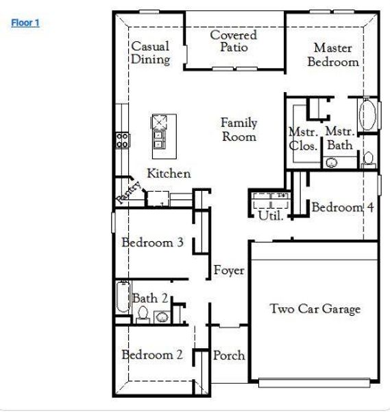 2D floor plan layout of this home in Westridge Cove, Conroe, TX (Image 5). 2D floor plan layout of this home in Westridge Cove, Conroe, TX (Image 5).