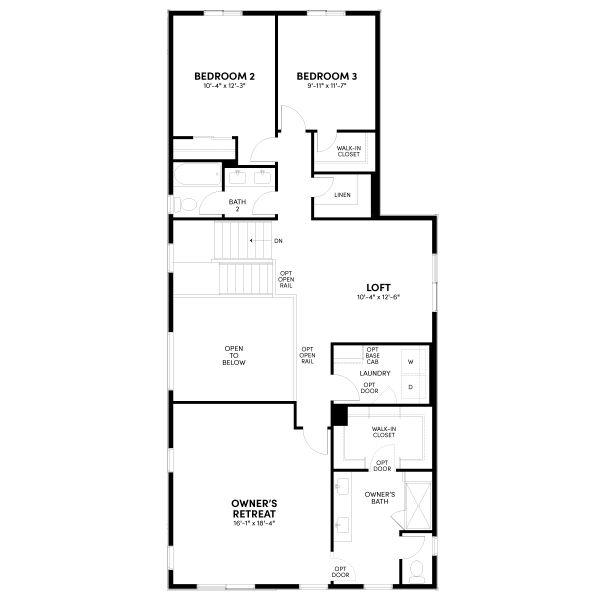 2D floor plan layout for the Spark Two by Brookfield Residential in Spark at Uplands, Westminster, CO (Image 7).