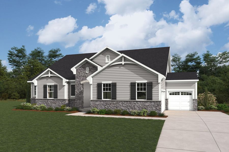 Representative exterior photo of a completed home built from the Appalachian by Mattamy Homes in Blair Place, Monroe, NC (Image 3).