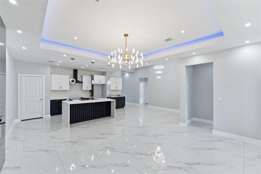 another view of living/ kitchen area