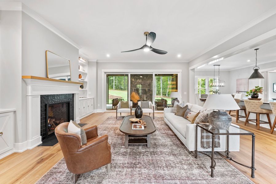Representative furnished interior of a home built from the Nash by Homes by Dickerson in Corbett Landing, Pittsboro (Image 6). Representative furnished interior of a home built from the Nash by Homes by Dickerson in Corbett Landing, Pittsboro (Image 6).