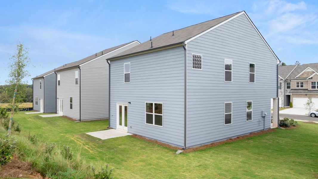 Representative exterior details of a home built from the ELSTON by D.R. Horton in Pointe Park, Union City (Image 4).