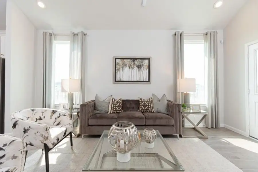 Furnished interior view inside a new home in Bridgeland, Cypress (Image 4).
