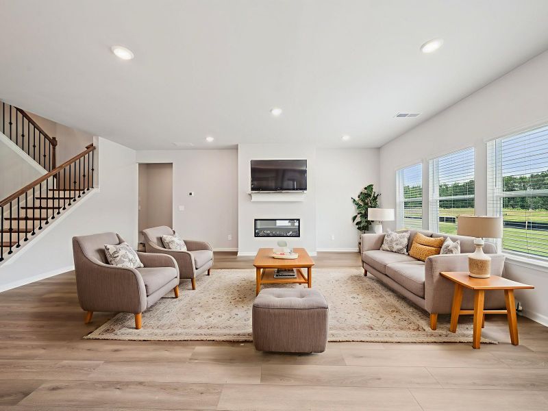 Furnished interior view inside a new home in Vines at Mill Creek - Estate Series, Braselton (Image 4).