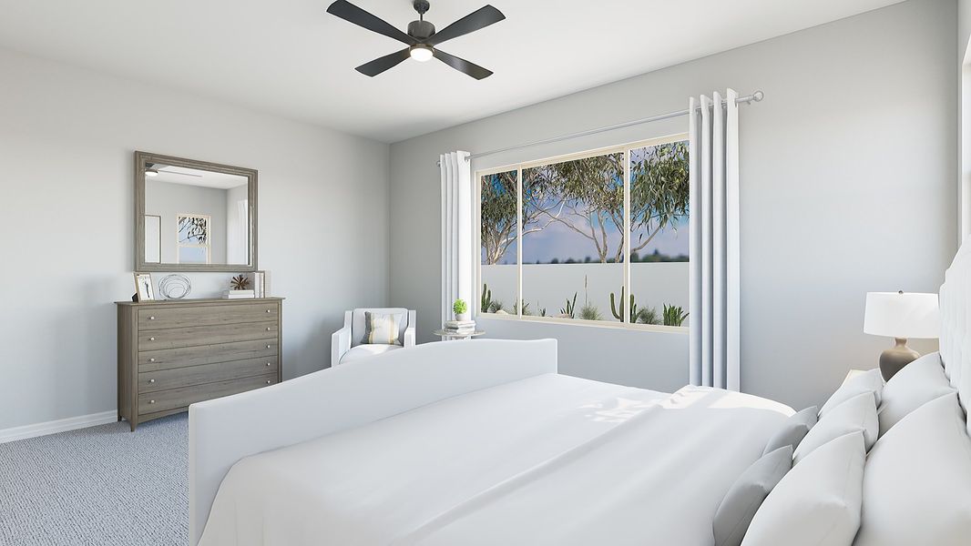 Representative furnished interior of a home built from the Iris Plan 60-1 by Tri Pointe Homes in Abel Ranch, Goodyear (Image 9).