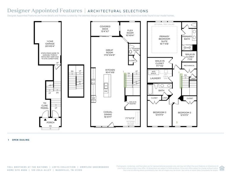 2D floor plan layout of this home in The Nations, Nashville, TN (Image 7).