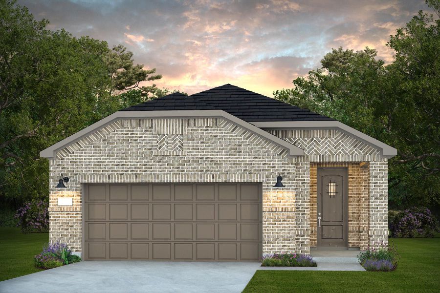 Representative exterior photo of a completed home built from the Hallmark by Del Webb in Del Webb Fulshear, Fulshear, TX (Image 2). Representative exterior photo of a completed home built from the Hallmark by Del Webb in Del Webb Fulshear, Fulshear, TX (Image 2).