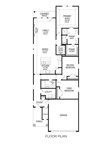 2D floor plan layout for the Taylor Select F by First Texas Homes in Las Lomas, Forney, TX (Image 4).