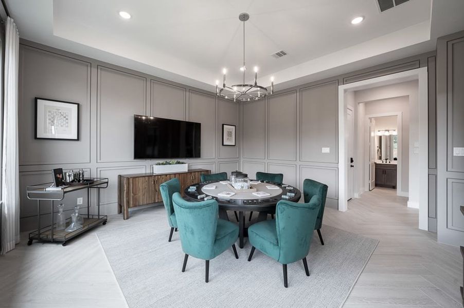 Furnished interior view inside a new home in Woodson’s Reserve, Spring (Image 10).
