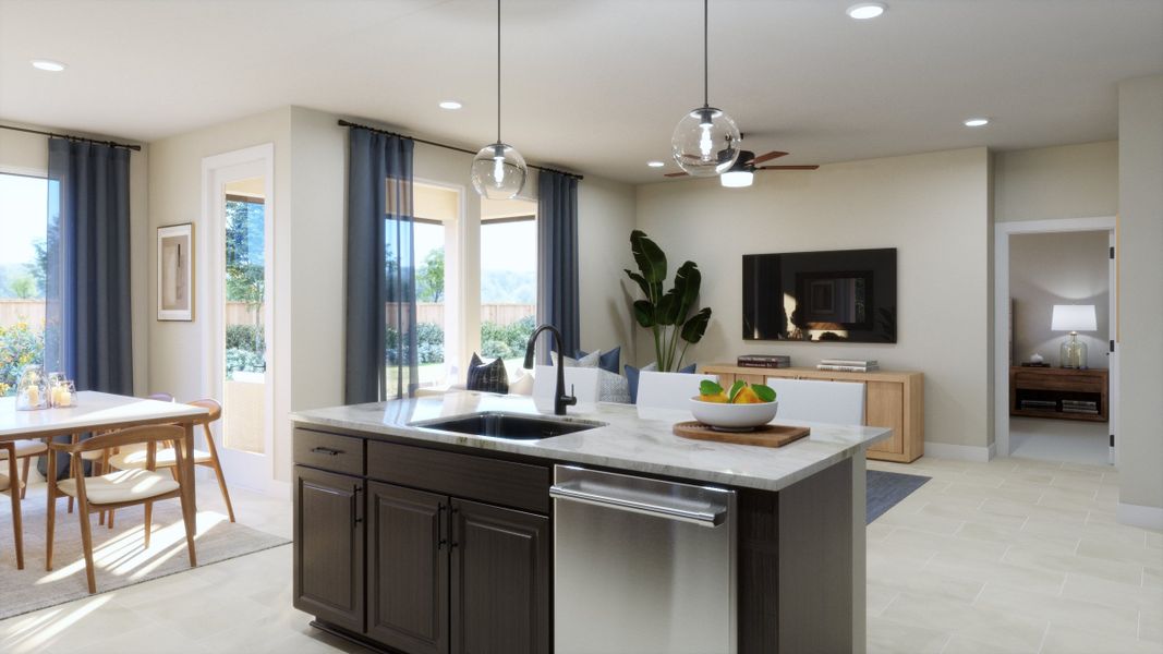 Representative furnished interior of a home built from the 4013 by Risewell Homes in Parkton Square, Kyle (Image 9).