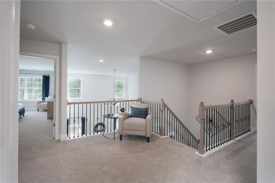 Furnished interior view inside a new home in Mirror Lake at South Harbour, Villa Rica (Image 1). Furnished interior view inside a new home in Mirror Lake at South Harbour, Villa Rica (Image 1).