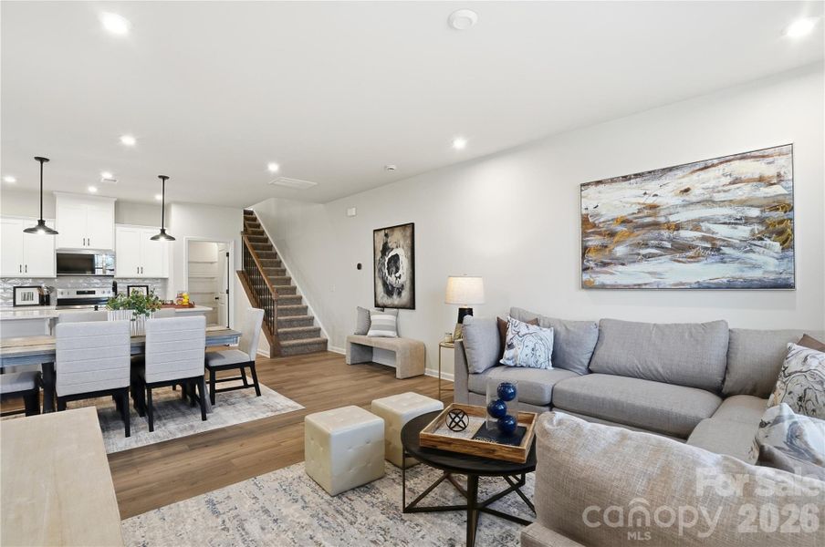 Furnished interior view inside a new home in The Townes at Cheyney, Charlotte (Image 5).