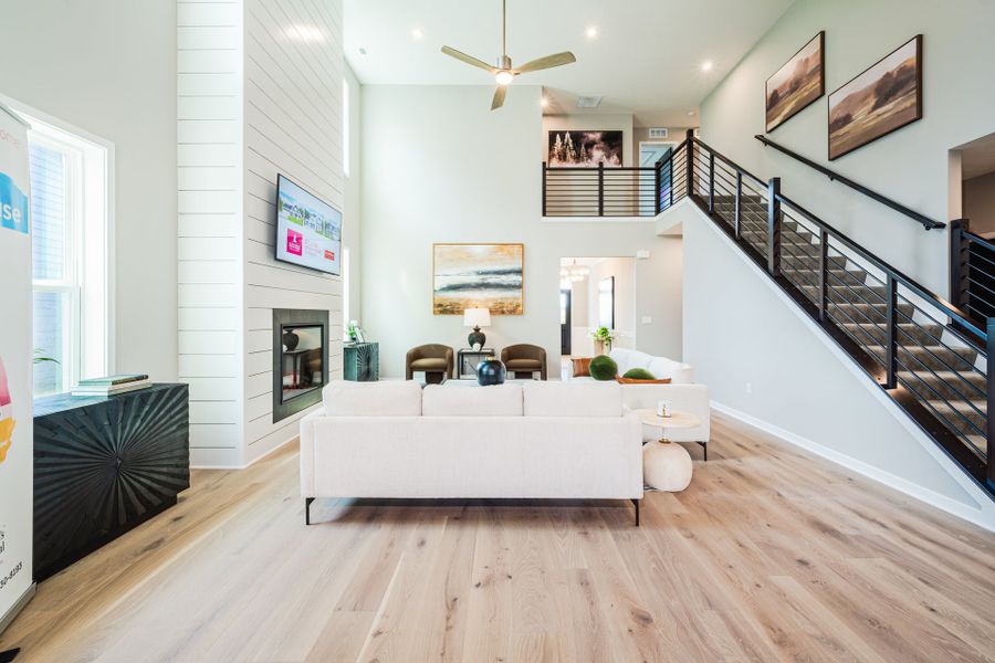Representative furnished interior of a home built from the Olive by Fischer Homes in Easton Park, Dallas (Image 6). Representative furnished interior of a home built from the Olive by Fischer Homes in Easton Park, Dallas (Image 6).