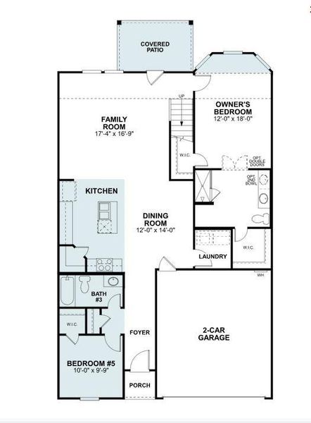 2D floor plan layout of this home in Marble Creek Crossing, Austin, TX (Image 5).