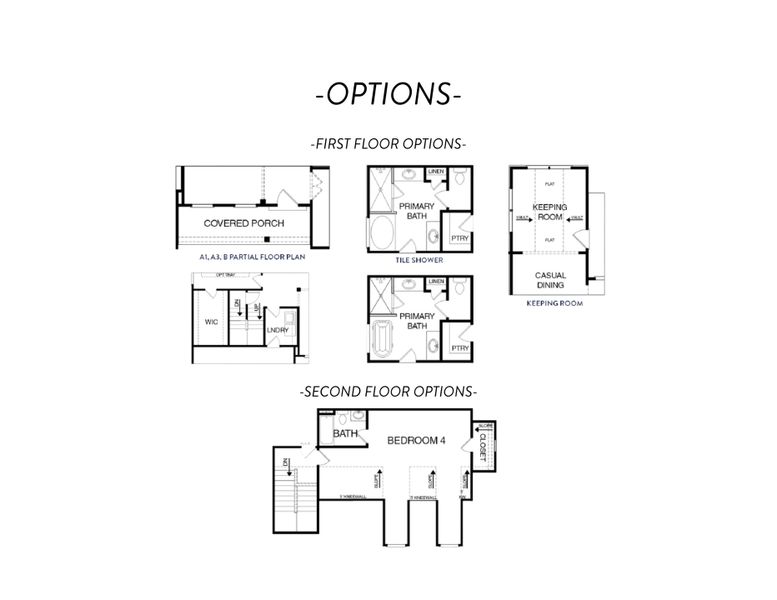 2D floor plan layout for the (GA)The Avondale | Front Entry by Reliant Homes in Spring Creek, Monroe, GA (Image 4).