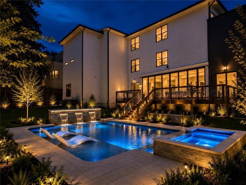 Exterior details and patio area of a home in , Atlanta (Image 28).