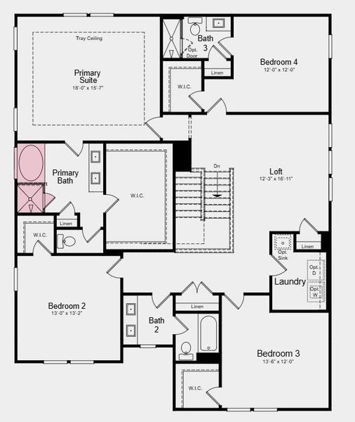 2D floor plan layout of this home in Bennett Farm, Loganville, GA (Image 3).