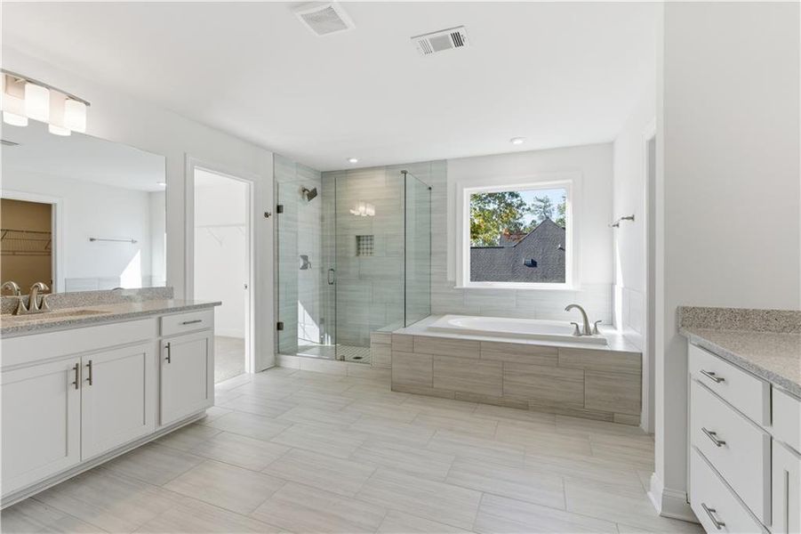 Furnished interior view inside a new home in The Estates at Hurricane Pointe, Douglasville (Image 15). Furnished interior view inside a new home in The Estates at Hurricane Pointe, Douglasville (Image 15).