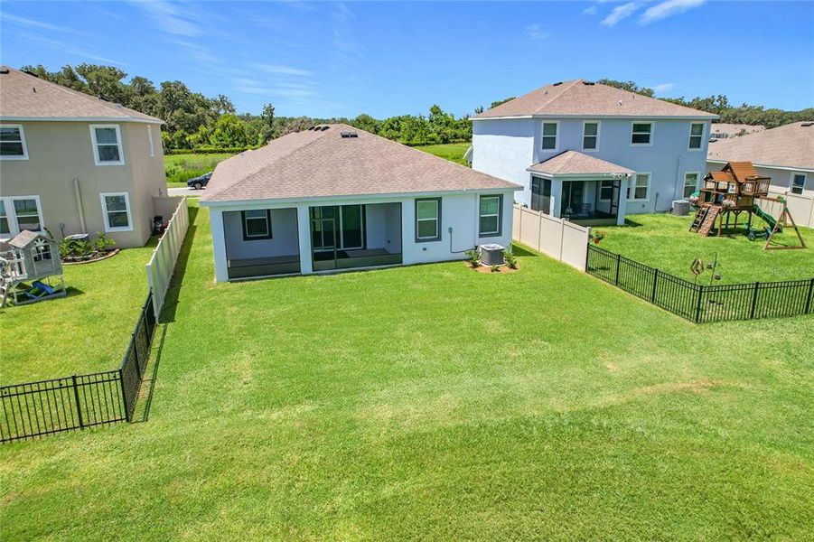 Exterior details and patio area of a home in Farm at Varrea Villas, Plant City (Image 4). Exterior details and patio area of a home in Farm at Varrea Villas, Plant City (Image 4).